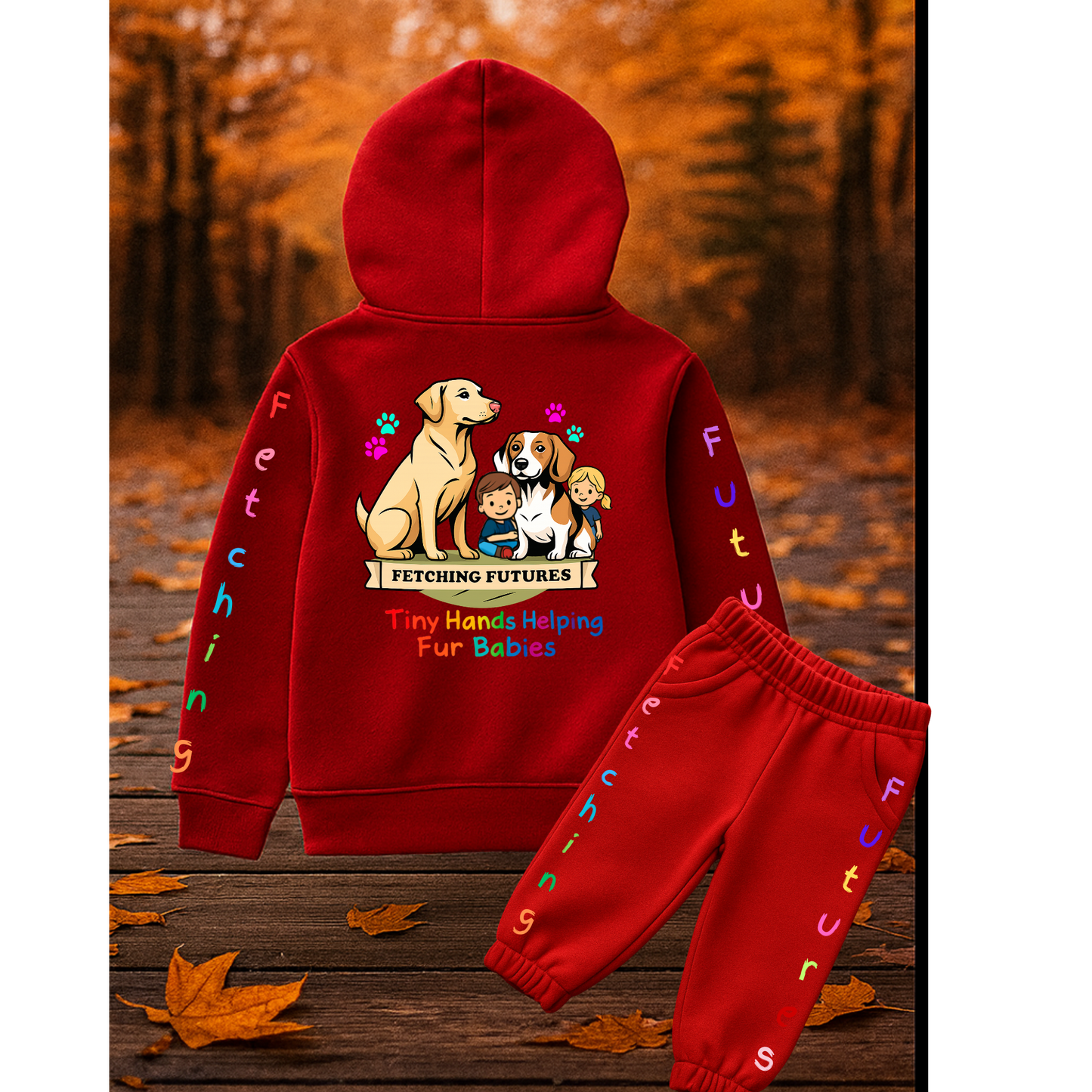 Fetching Futures “Tiny Hands Helping Fur Babies” Kids Jogger Set