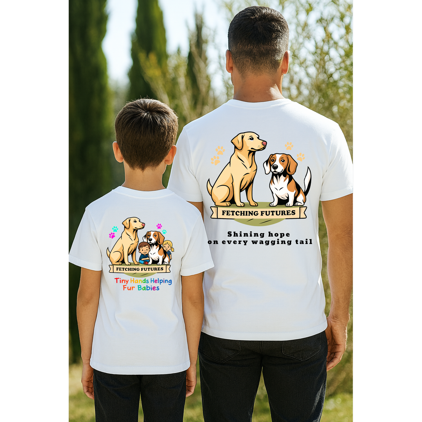 Fetching Futures “Tiny Hands Helping Fur Babies” Kids T-Shirt
