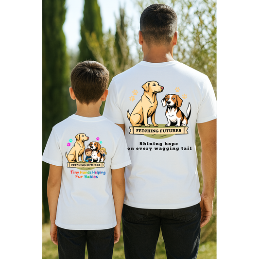 Fetching Futures “Tiny Hands Helping Fur Babies” Kids T-Shirt