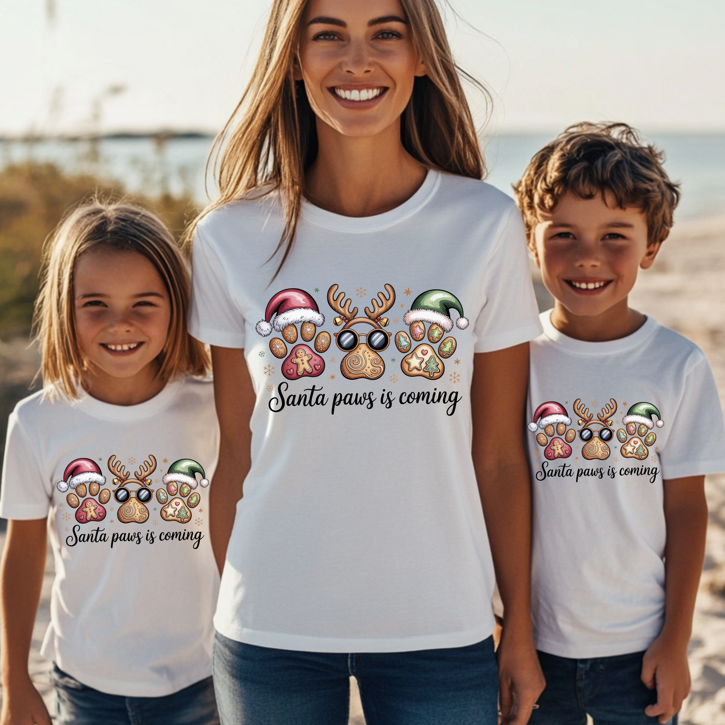 Family Christmas Shirts – Santa Paws Is Coming