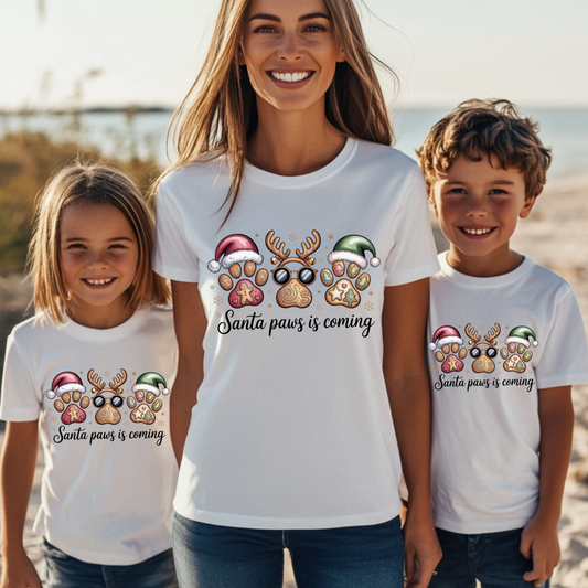 Family Christmas Shirts – Santa Paws Is Coming