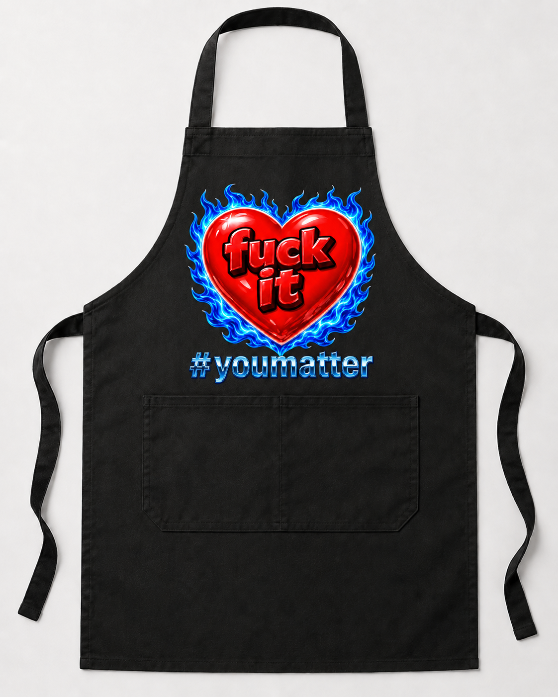 Funny Heart Apron | Bold Adult Humor Kitchen Apron | Novelty Gift
