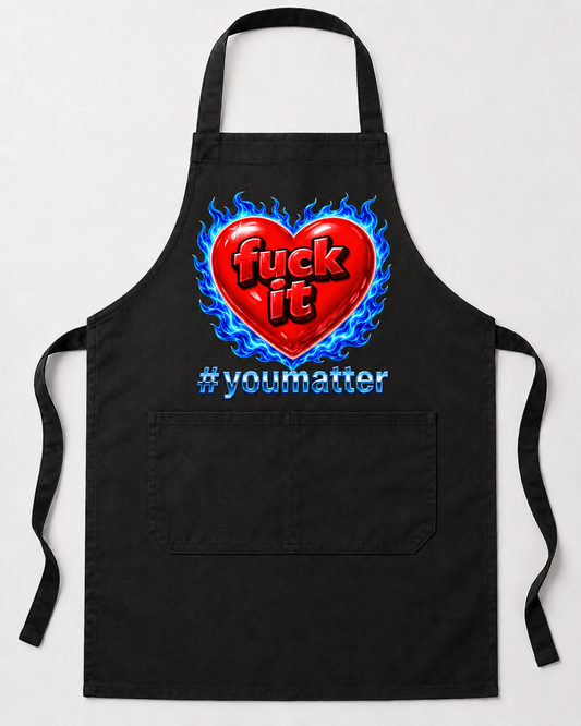 Funny Heart Apron | Bold Adult Humor Kitchen Apron | Novelty Gift